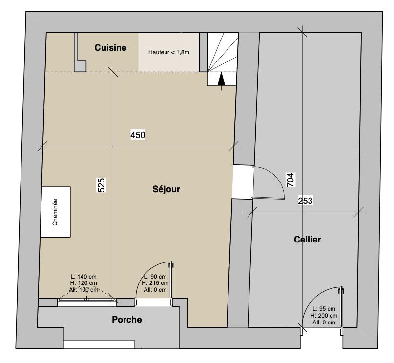 Lunel centre historique : maison de 5 pièces