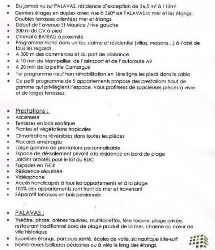 Palavas-les-Flots : 5 pi�ces en duplex neuf, front de mer